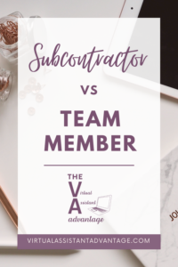 Subcontractor vs Team Member
