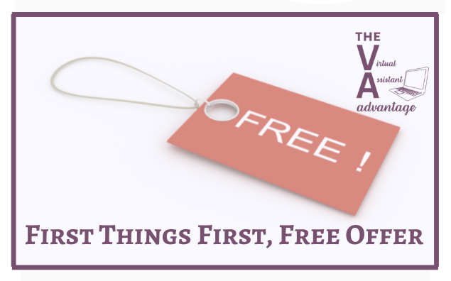 First Things First, Free Offer